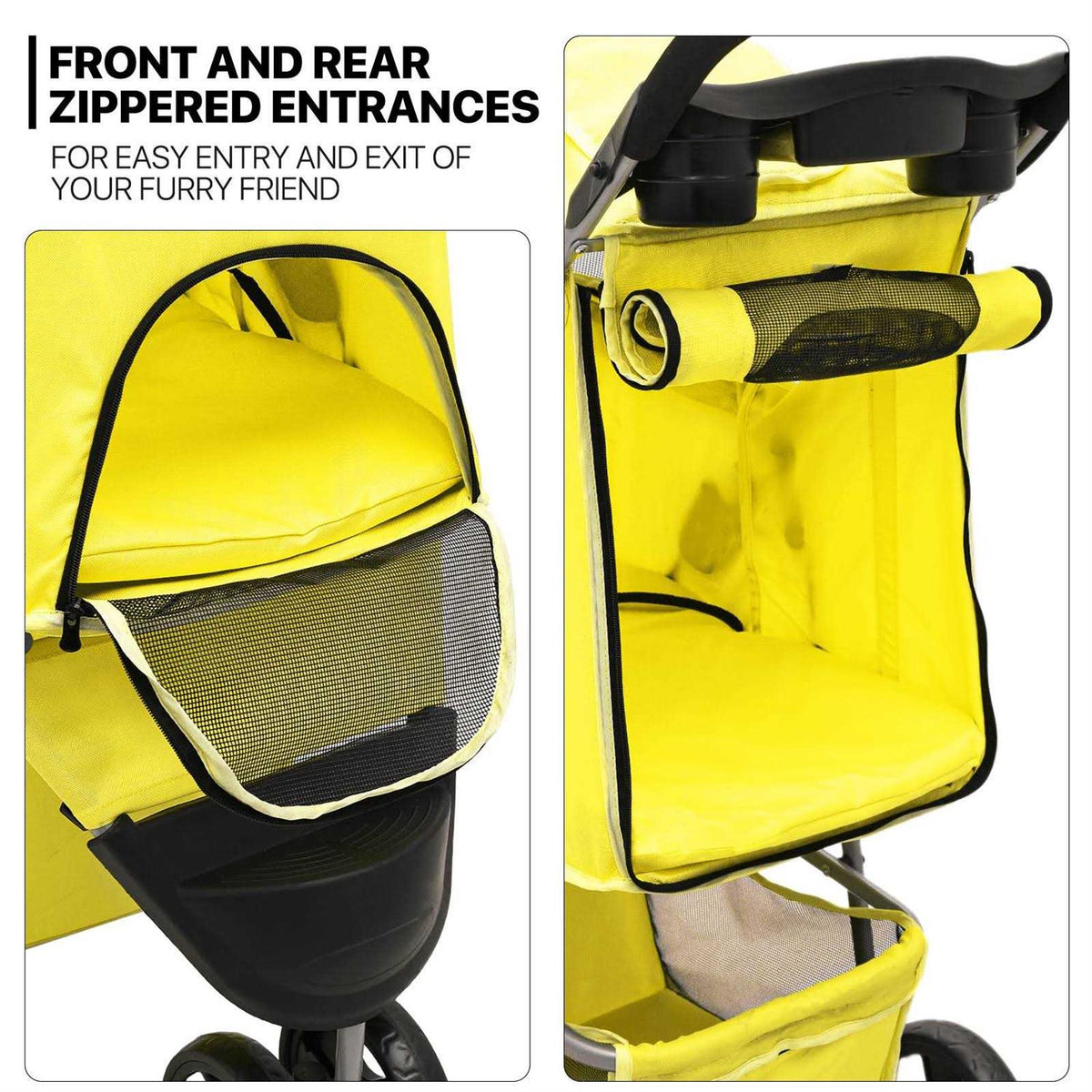 Foldable Pet Stroller with Weather Cover Q954