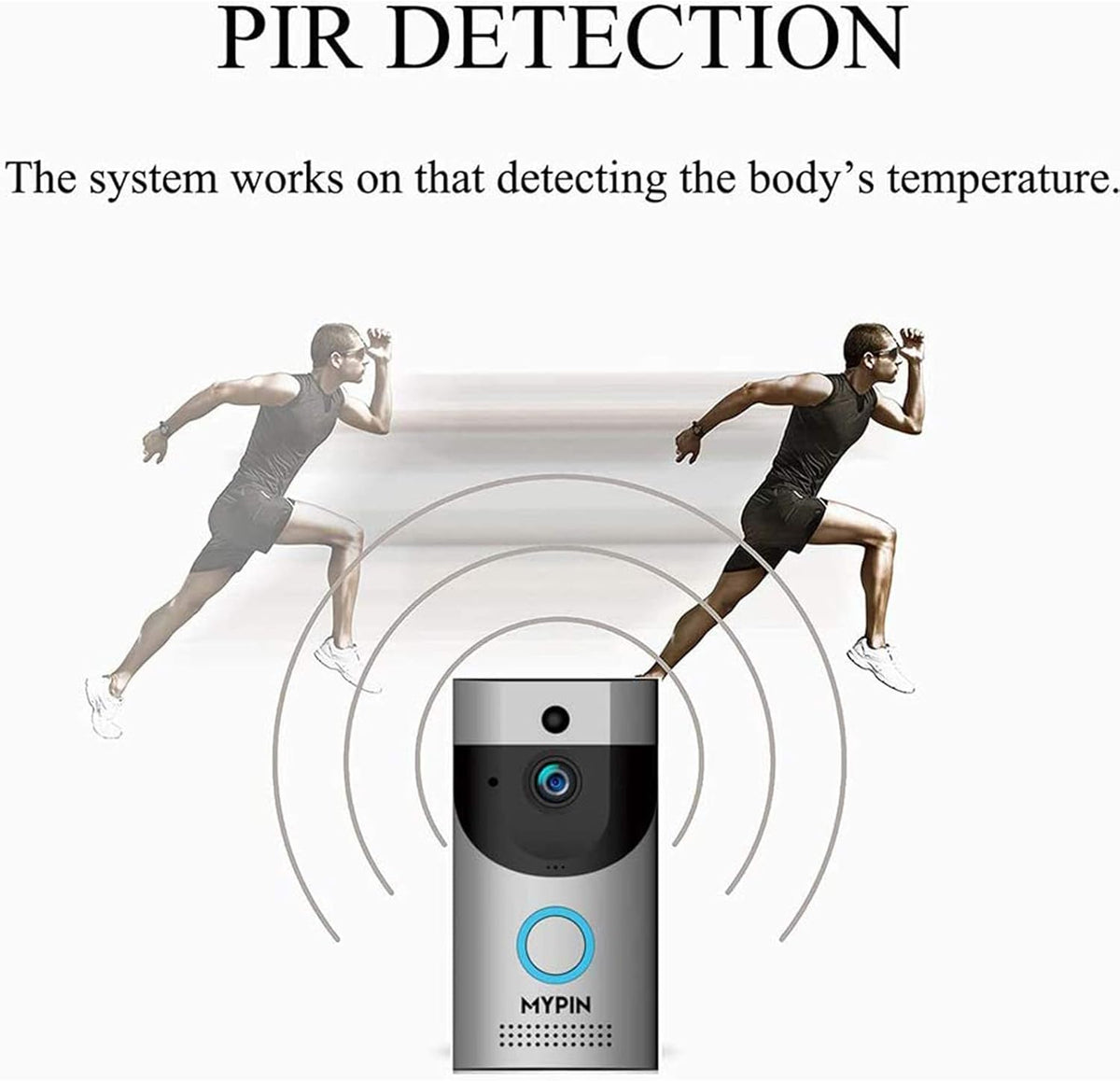 Waterproof WiFi Doorbell Camera with Chime J43783
