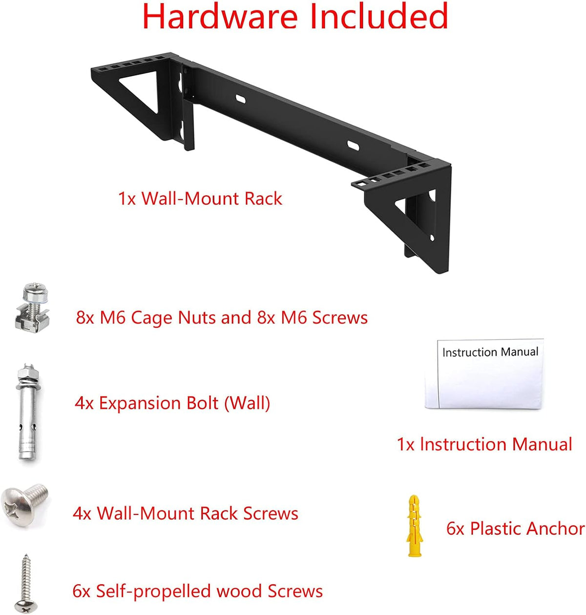 2U 19 Inch Vertical Wall Mount Rack Bracket H60187