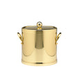 Shiny Brass 3 Quart Ice Bucket with Metal Cover V629