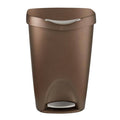 13-Gallon Bronze Plastic Trash Can with Lid D245
