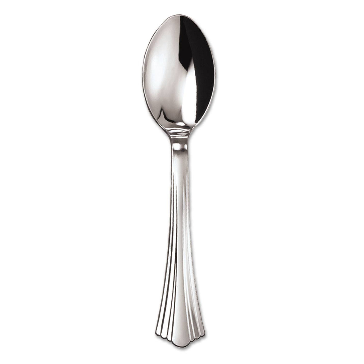 Heavyweight Plastic Spoons, Silver, 6 1/4 Inches, 600/Carton O1021