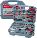 67 Piece Auto Mechanics Tool Kit with Metric Sockets, Ratchet Set & Tool Box T2838