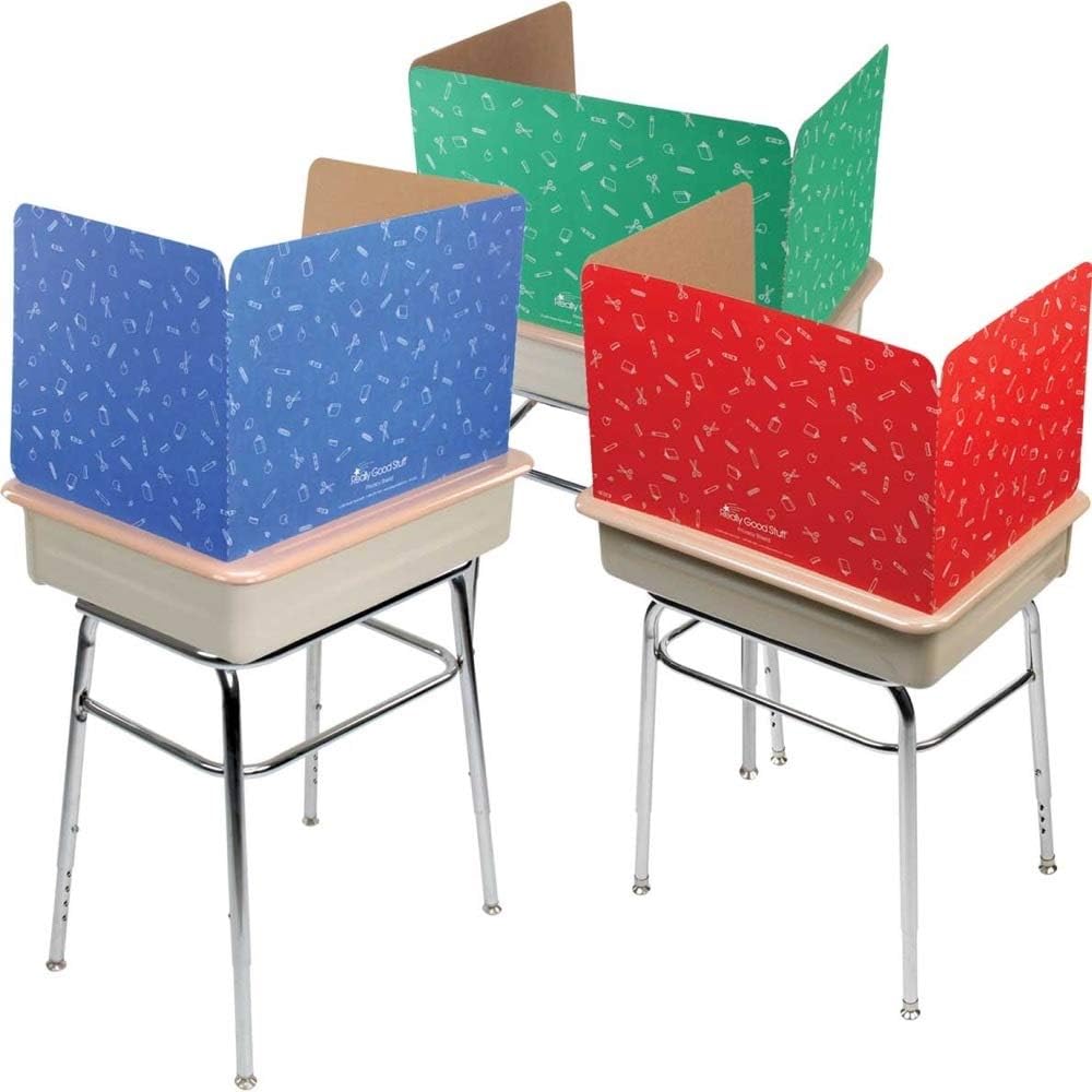 Set of 12 Large Privacy Shields for Student Desks A110