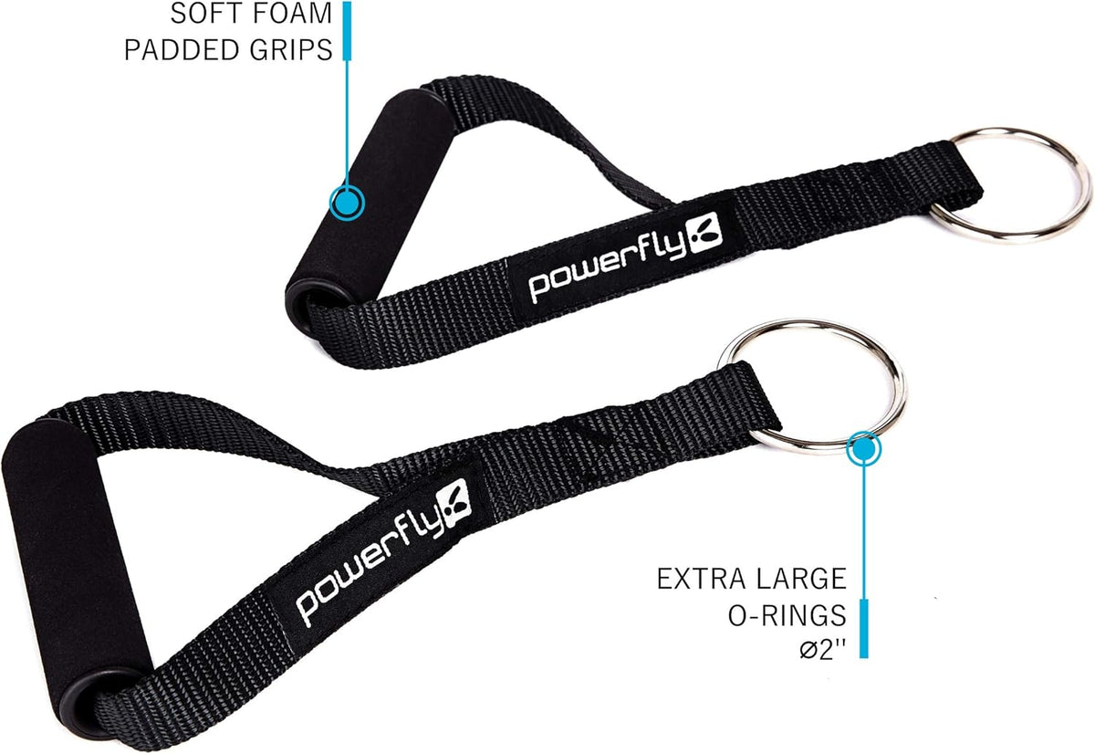 Cable Machine Attachment Set with Tricep Rope, Handles and V Row Handle P757