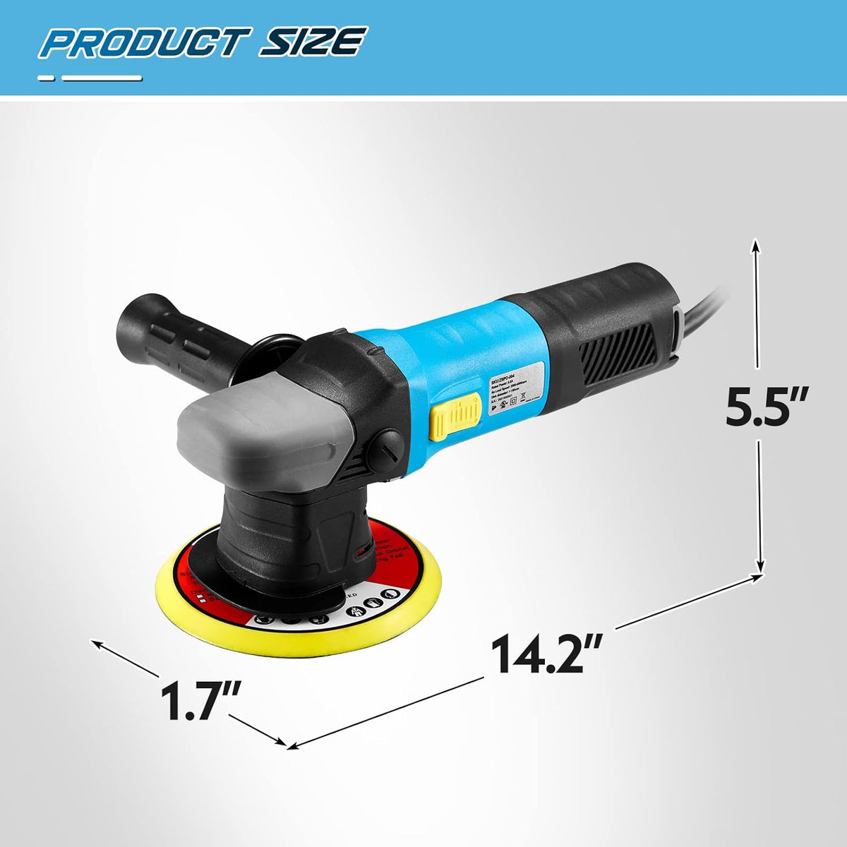 6-inch 800W Variable Speed Random Orbital Buffer Polisher F962