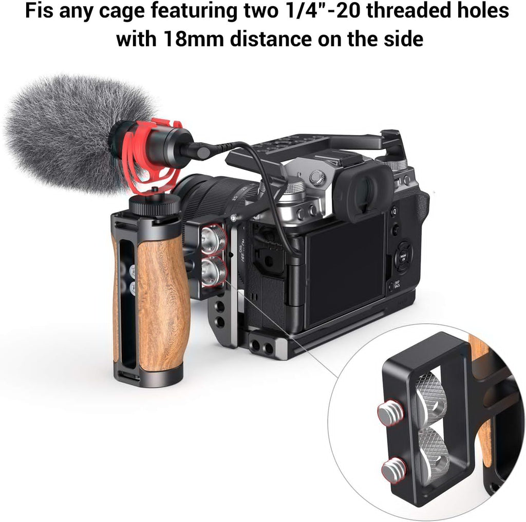 Wooden Mini Handle Side Handgrip with 1/4-20 Screws B9544