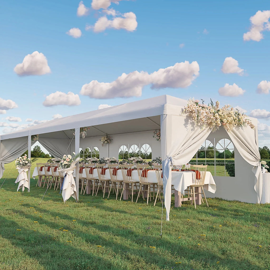 10' x 30' Outdoor Gazebo Canopy with Removable Sidewalls X83067