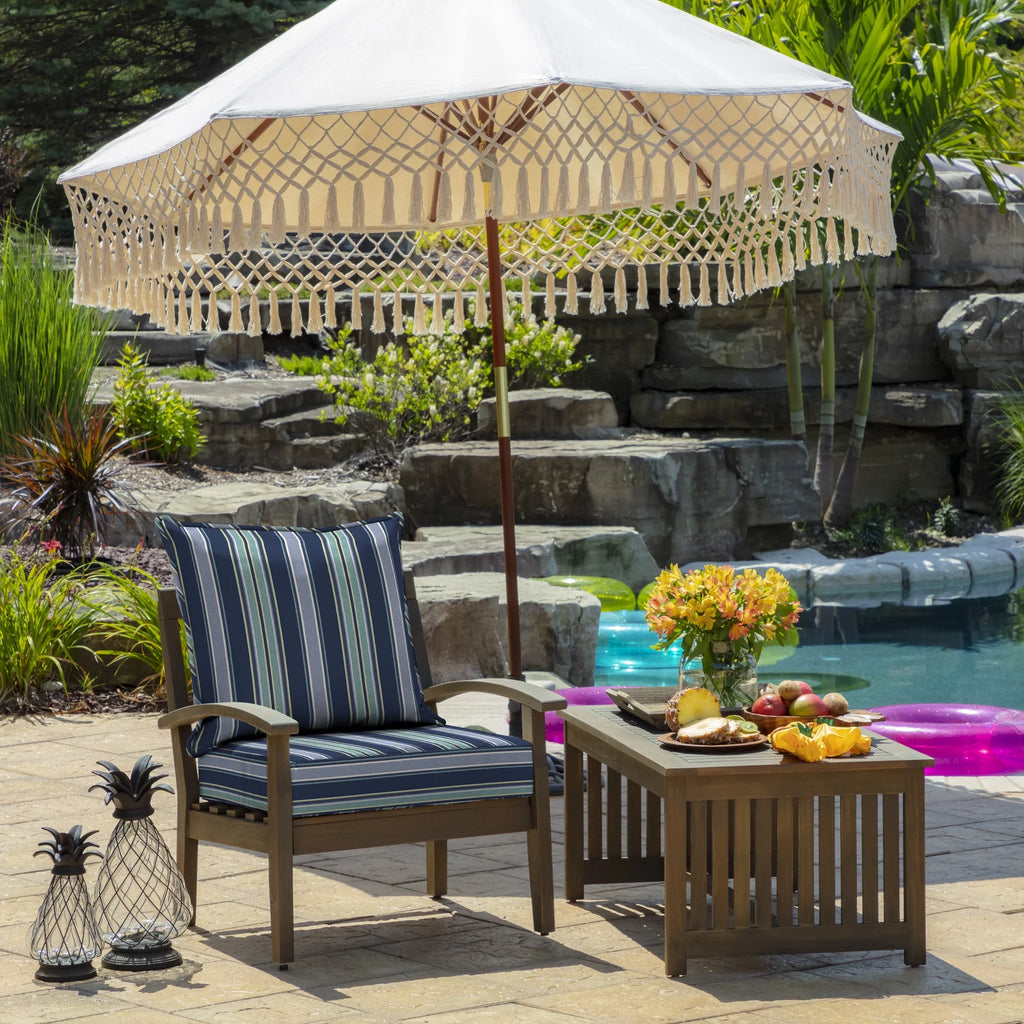 Rain-Proof Fade Resistant Outdoor Deep Seat Cushion Set H1613