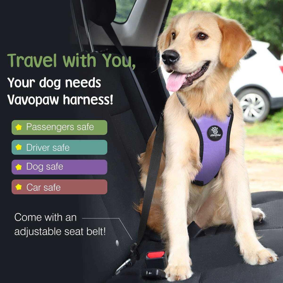 Adjustable Padded Mesh Dog Safety Vest Harness J560342