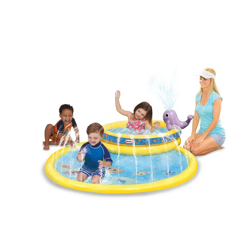 Round Splash Pool with Whale Sprinkler and Spray Mat G9457
