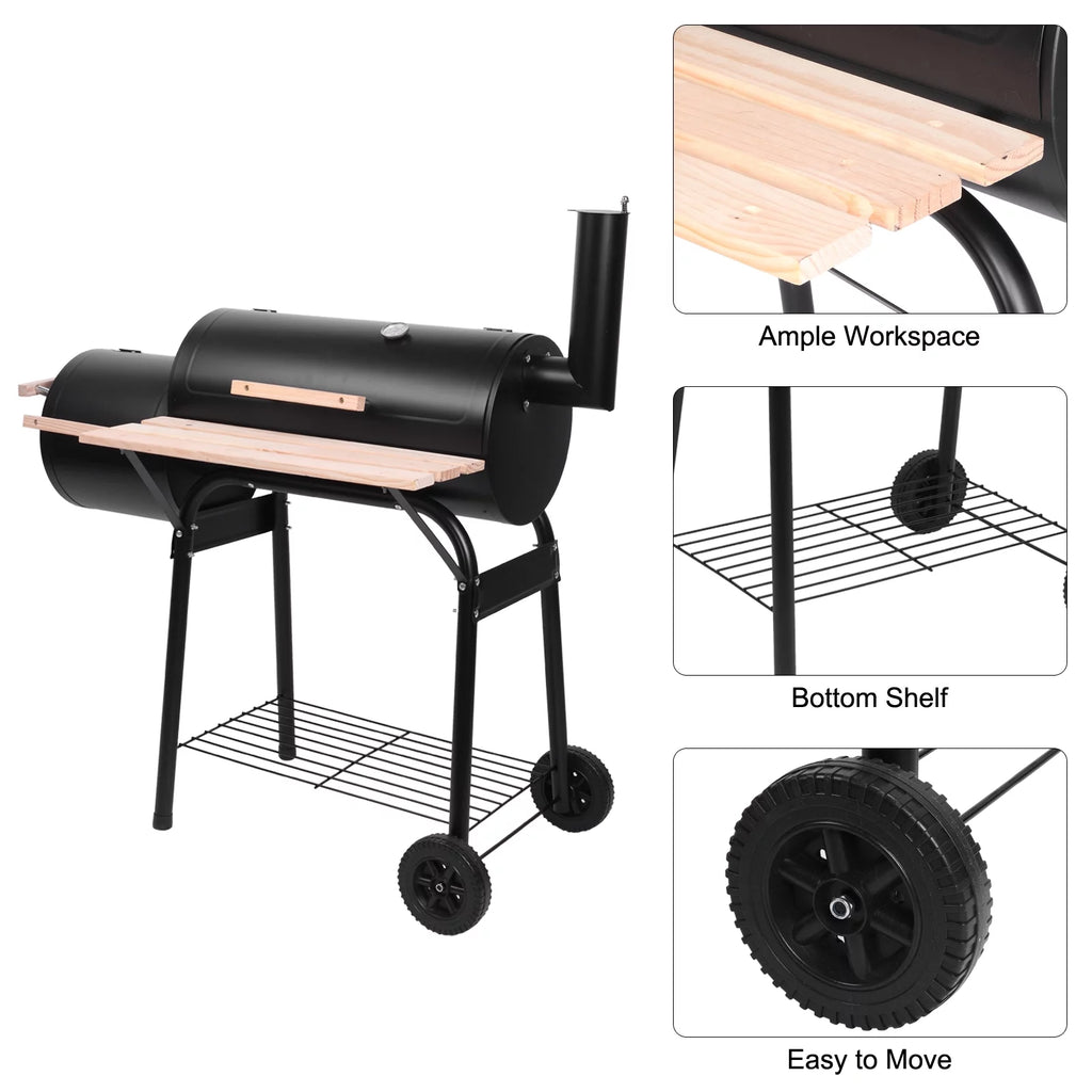 Charcoal Grill with Offset Smoker A577105