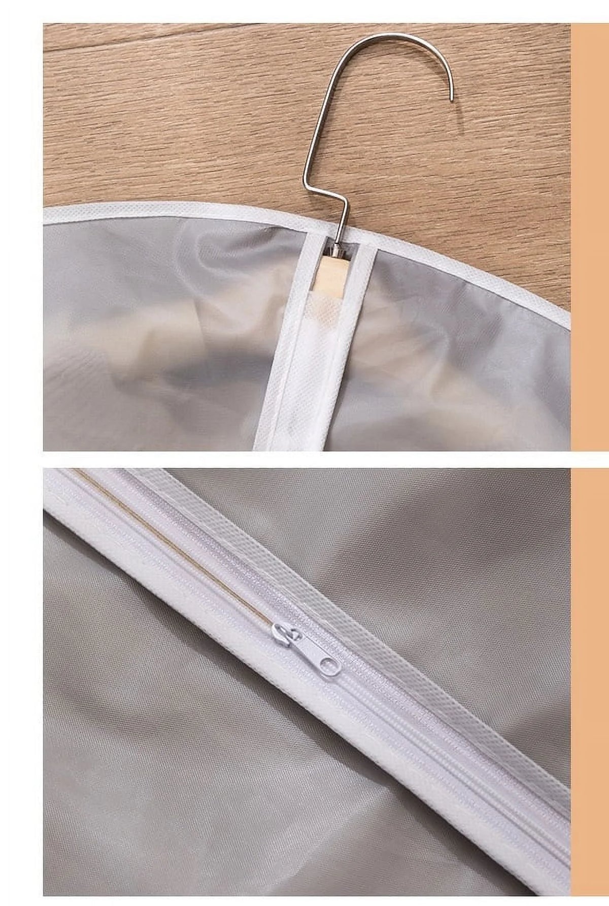 Garment Bags 5 Pack 40 X 24 Hanging Clothes Covers with Zipper V84705