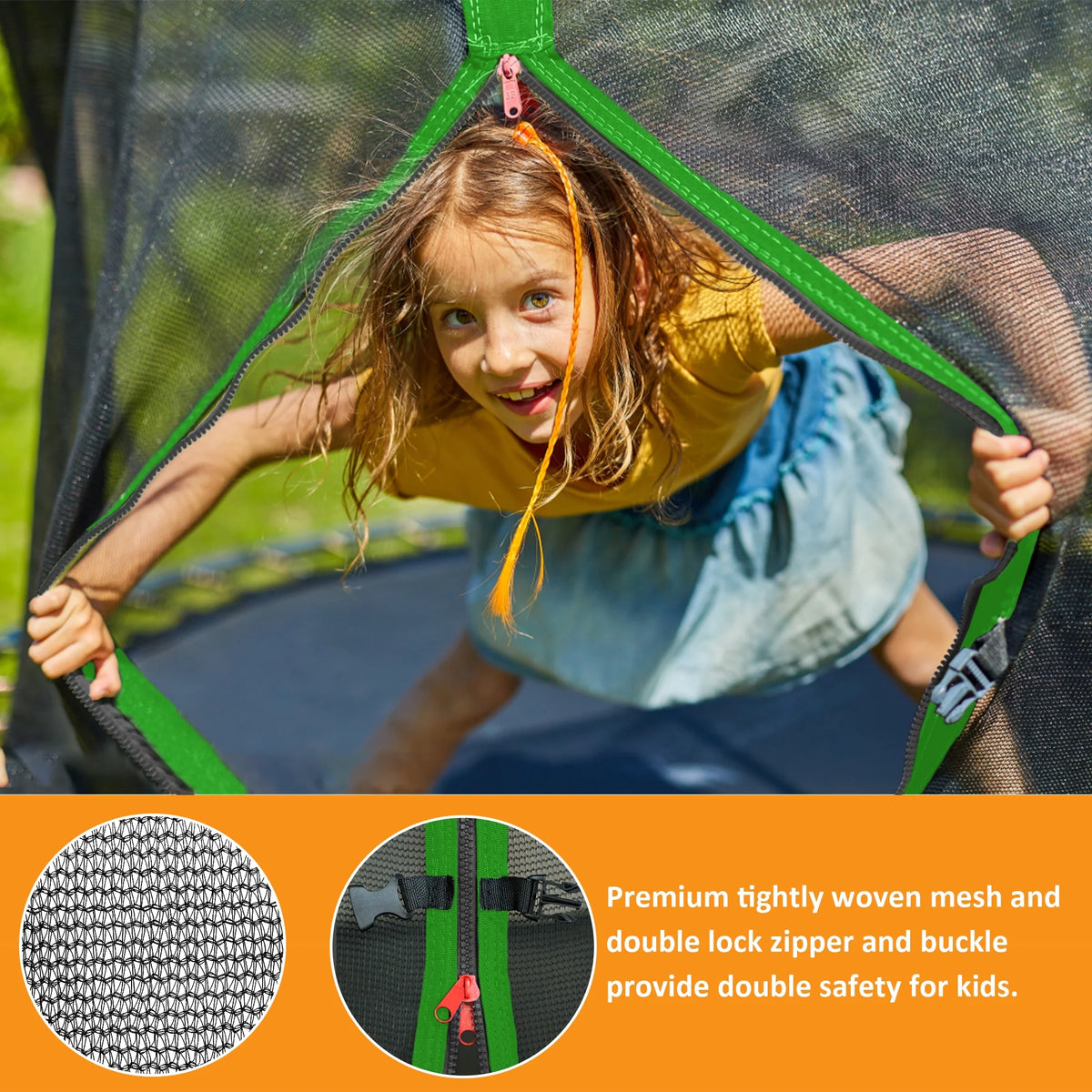 10FT Trampoline with Basketball Hoop and Enclosure Net Y152537