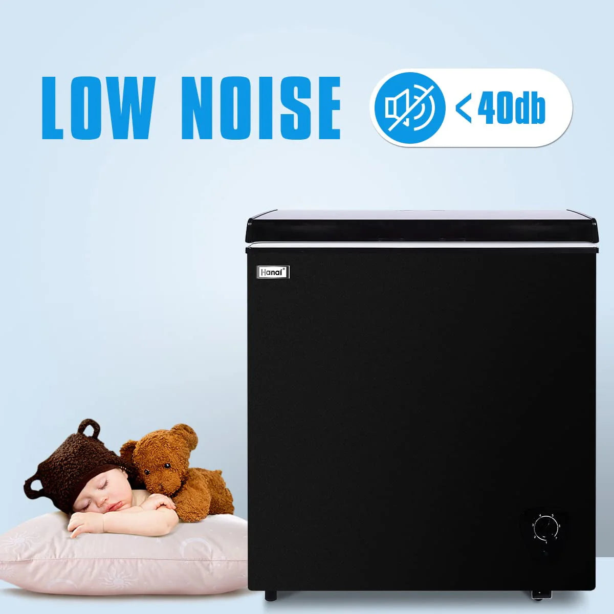 3.5 Cu ft Black Chest Freezer G13618