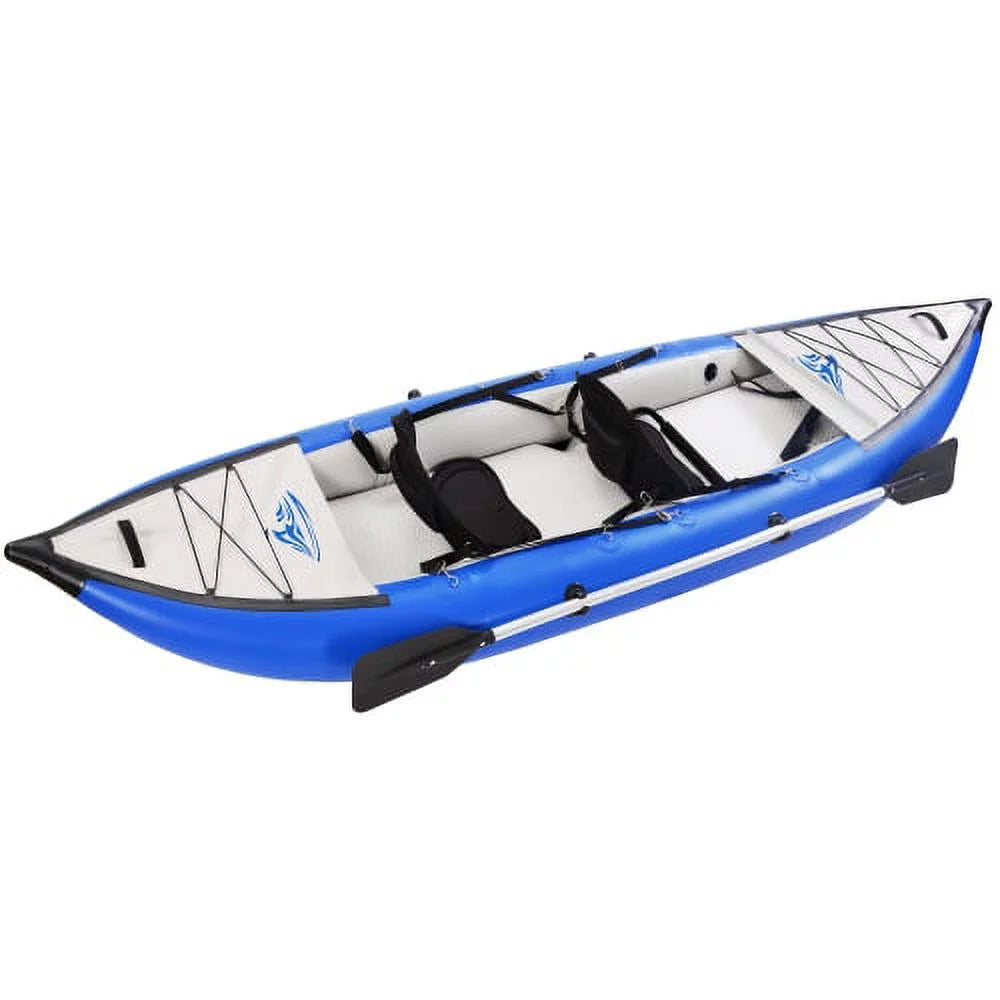 Inflatable Tandem 2 Person Kayak Set with Paddle & Air Pump Q107209