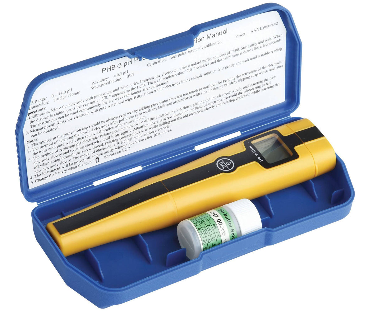 Waterproof Ph Pocket Tester 0.1 Ph Accuracy 0-14.0 Ph Range J598432
