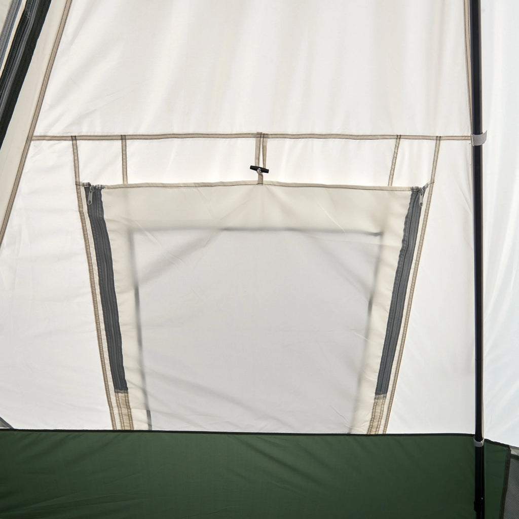 7-Person 1-Room Teepee Tent with Vented Rear Window, Green L960609