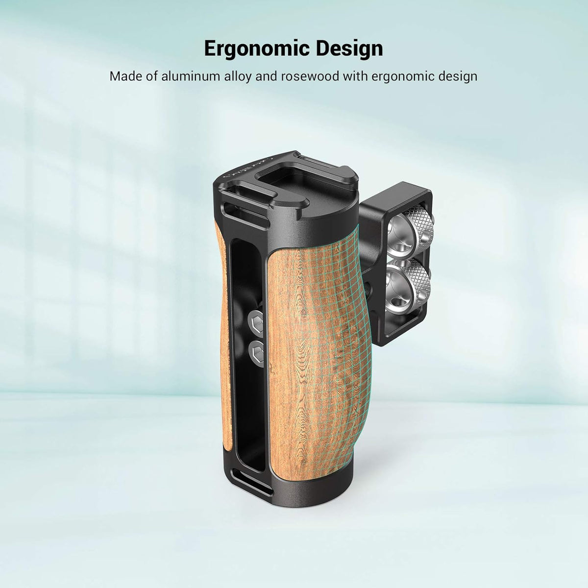 Wooden Mini Handle Side Handgrip with 1/4-20 Screws B9544