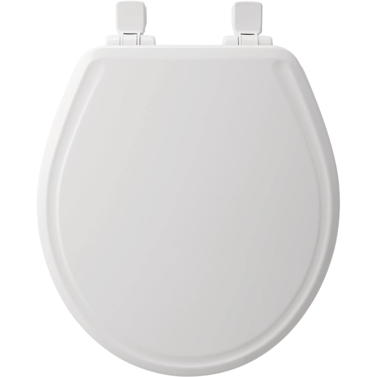 Slow Close Round Enameled Wood Toilet Seat in White N778777