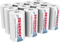 12 Pack D NiMH Rechargeable Batteries U1594
