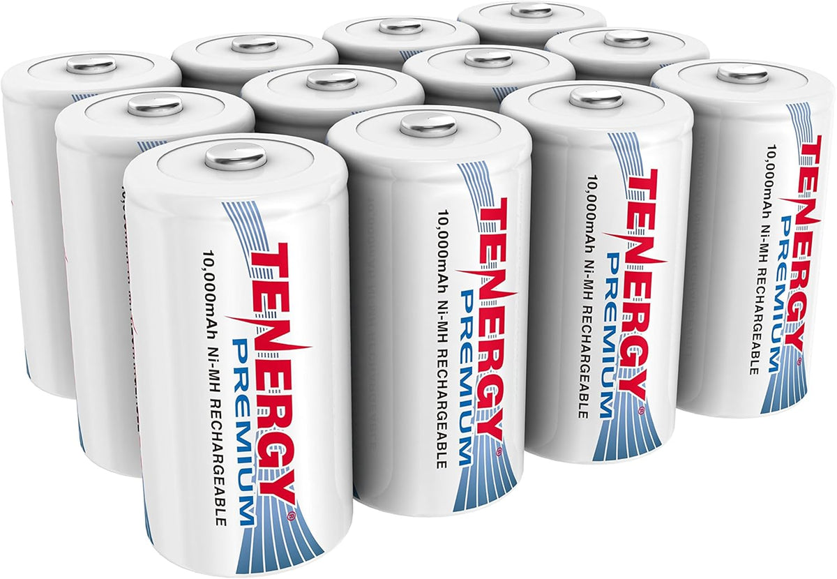 12 Pack D NiMH Rechargeable Batteries U1594