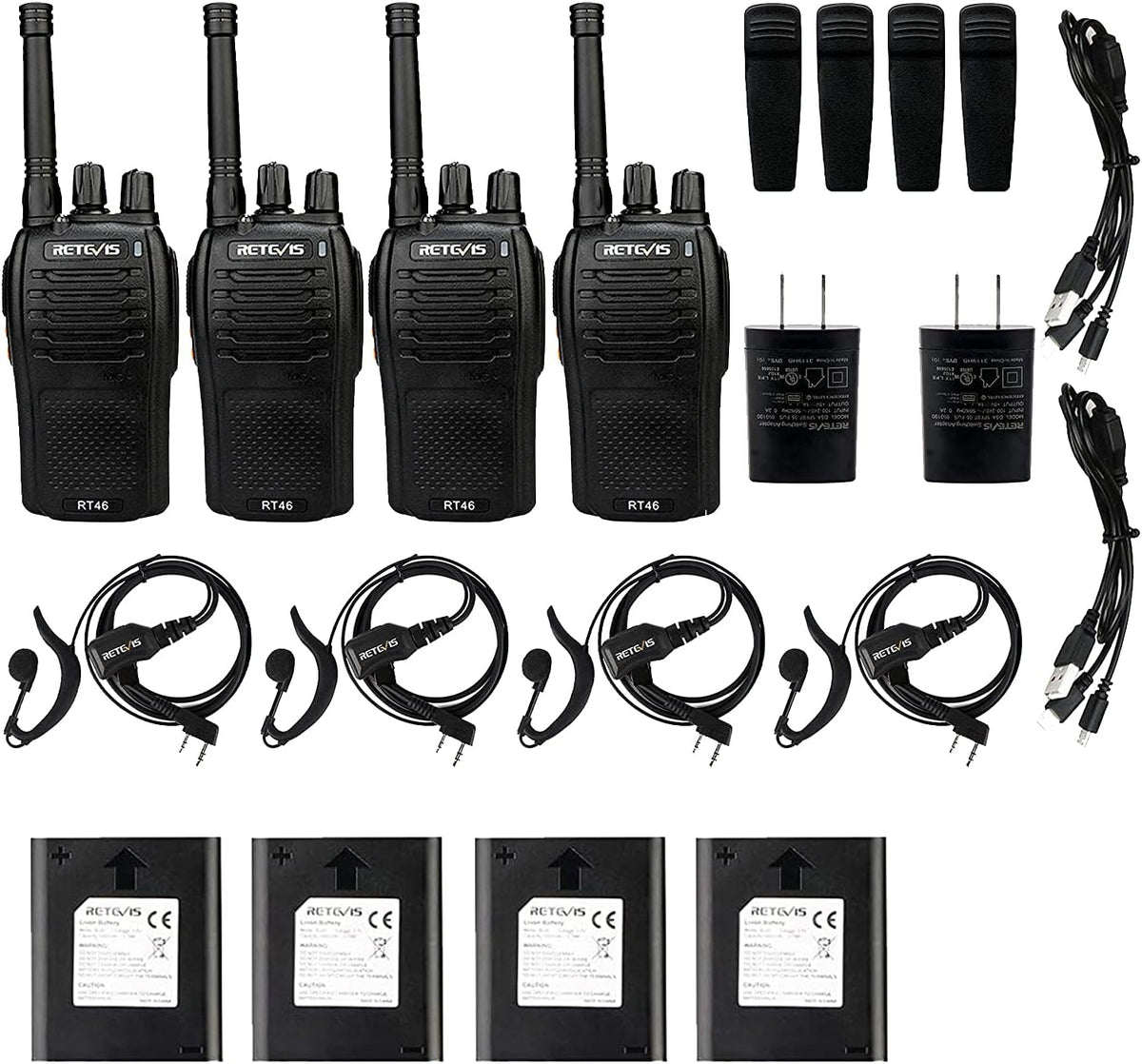 Mini Walkie Talkie, 4 Pack F4548