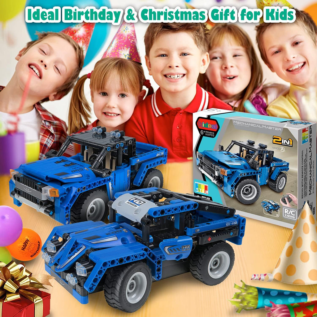 STEM Building Toys 2-in-1 Remote Control Car Building Kits B450