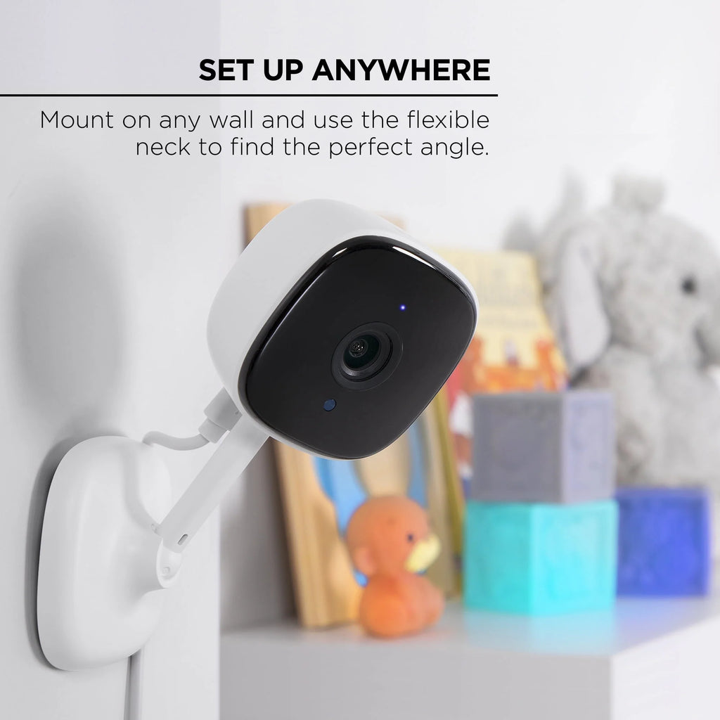 1080P Indoor Security Camera with Voice Control, White 2 Pack J27945