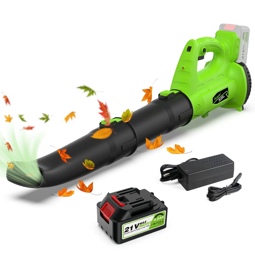 21V Cordless Leaf Blower 135MPH 321CFM 6 Speed with 4.0Ah Li-ion Battery R2584