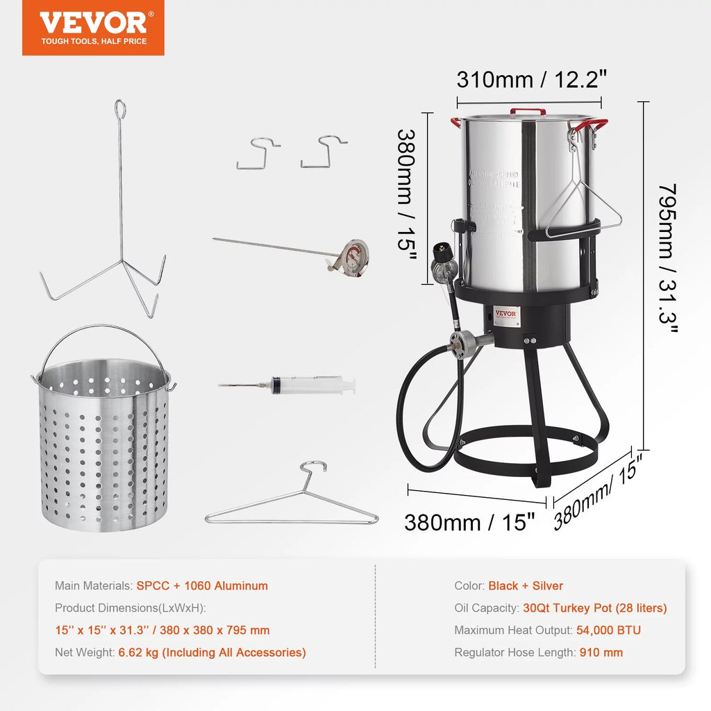 30 Qt Aluminum Propane Turkey Fryer Kit I7766