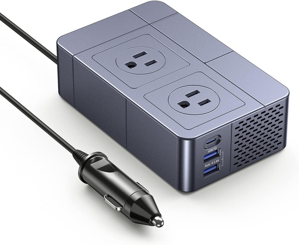 300W Pure Sine Wave Inverter DC 12V to AC 110V Car Plug Adapter Outlet X747385