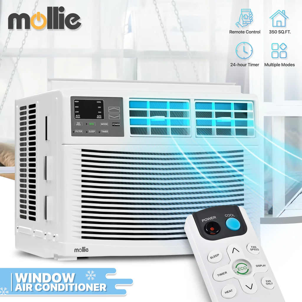 12,000 BTU 115V White Window Air Conditioner with Remote Control B125