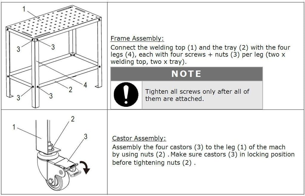 Portable Welding Table with 5/8 /16mm Holes L852