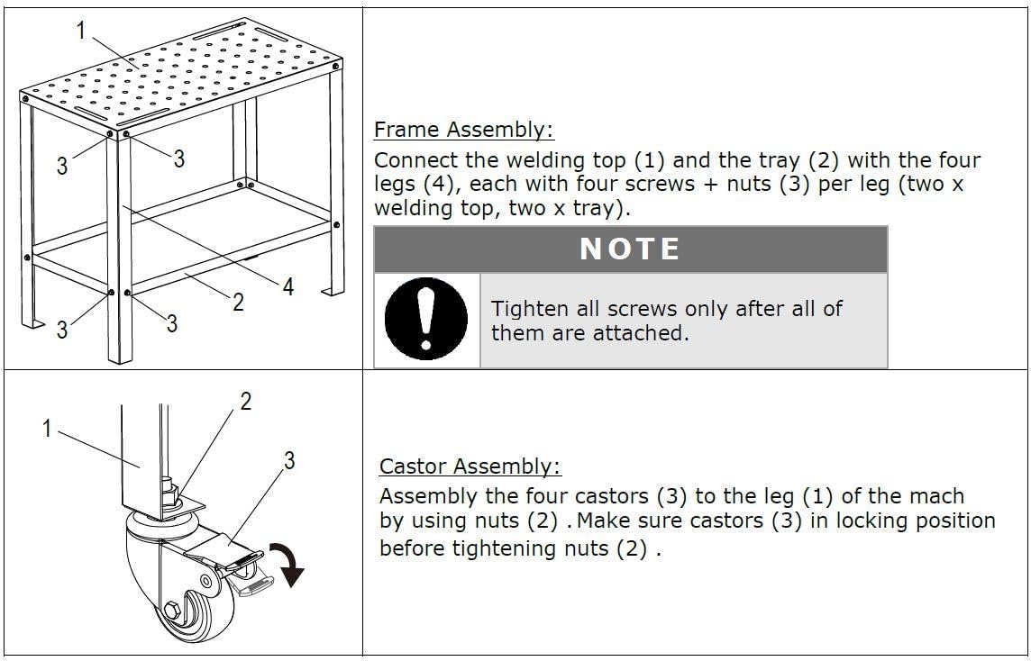 Portable Welding Table with 5/8 /16mm Holes L852