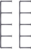 5 Tier Industrial Iron Pipe Wall Mount Bookshelf, 2 Pack 52 Inch W101503