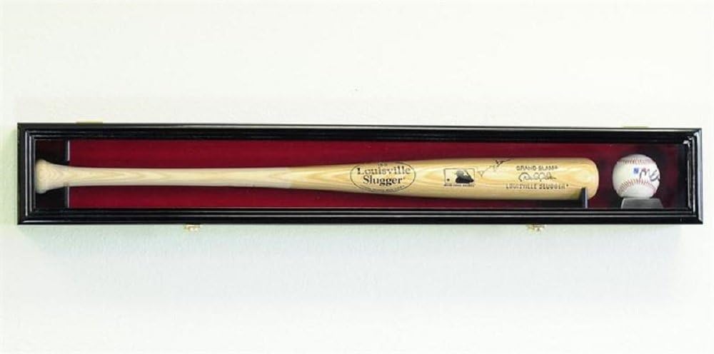 Lockable Baseball Bat Display Case Rack Cabinet Holder H51284