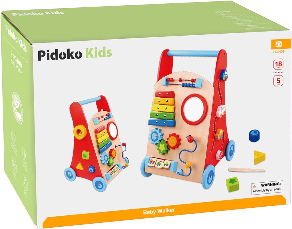 Red Toddler Push Walker W743