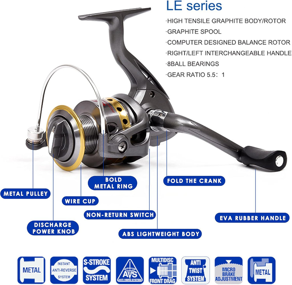 6FT 9FT Carbon Fiber Telescopic Fishing Rod and Reel Combo C288
