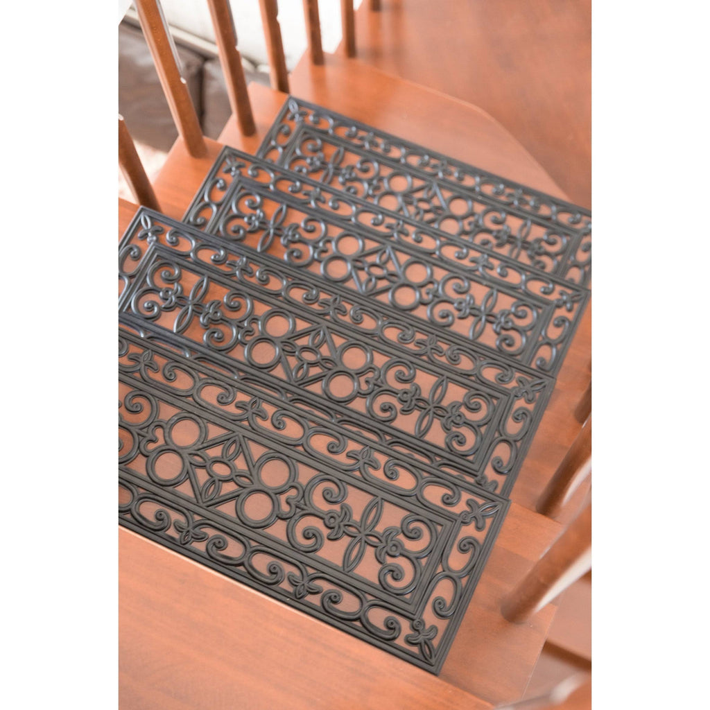 Set of 4 Anti-Slip Rubber Stair Tread Mat W475067
