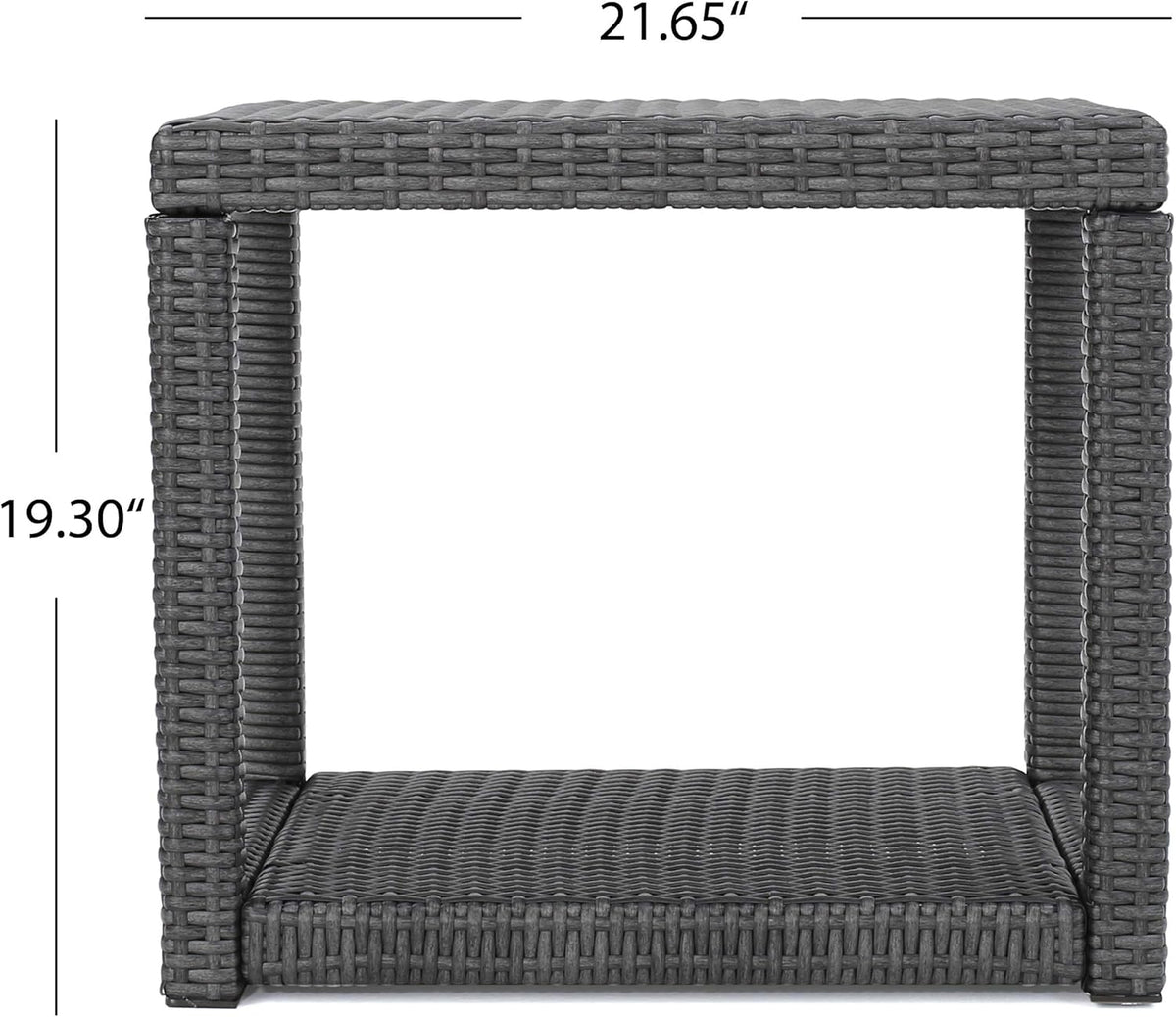 Grey Outdoor Wicker Accent Table Y989