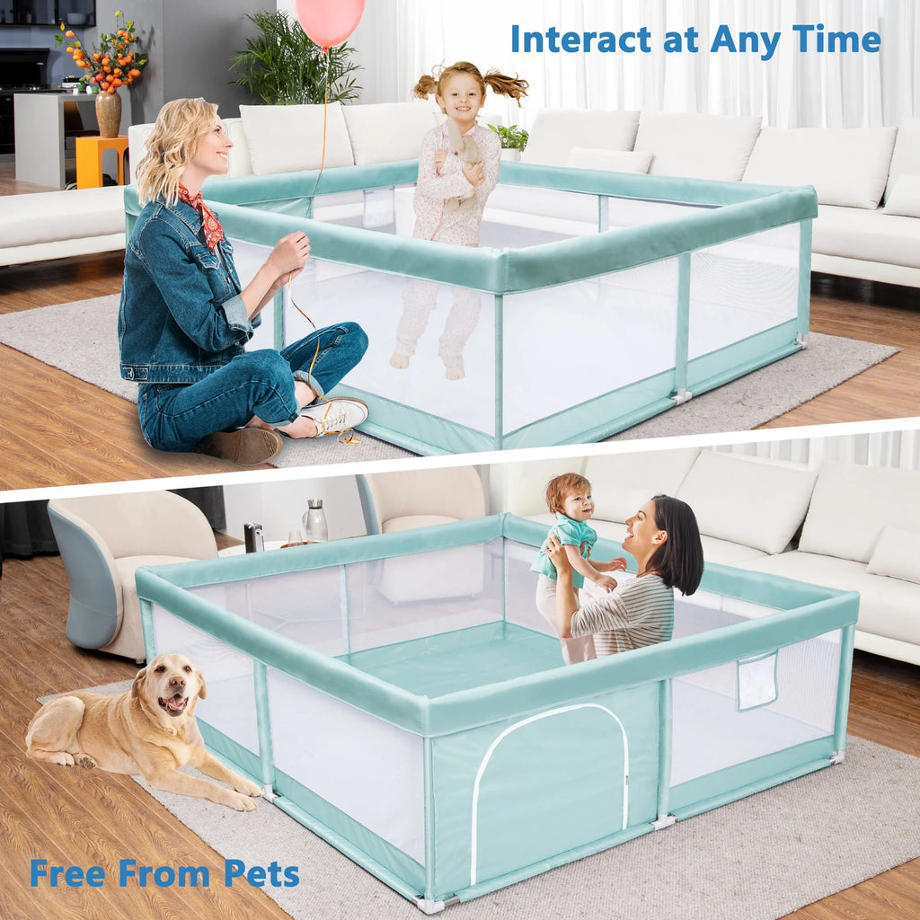 Large Gray Baby Playpen J1336