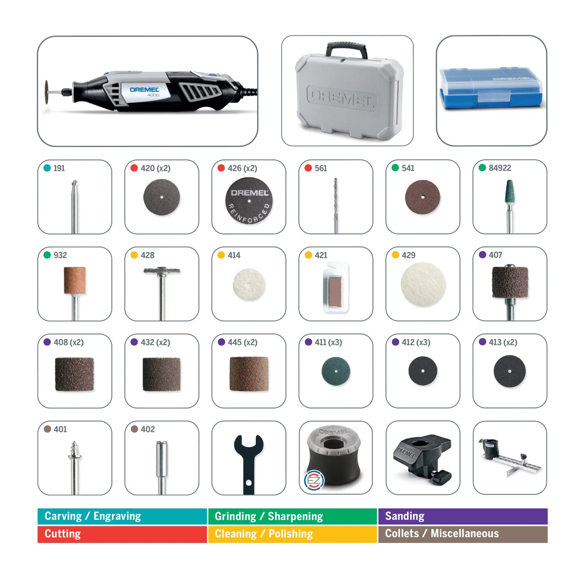 Variable Speed Rotary Tool Kit with 30 Accessories W3032