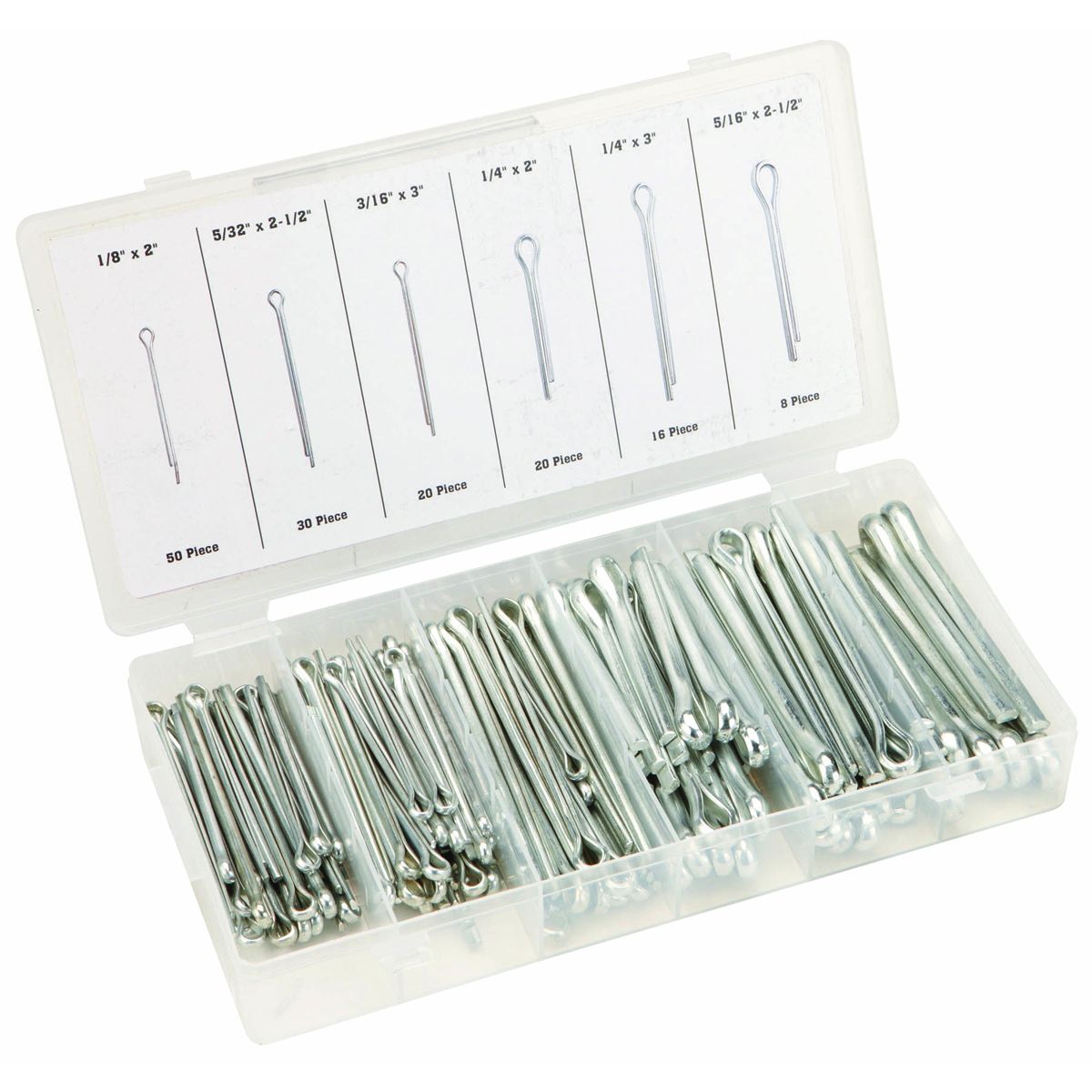 Extra Long Cotter Pin Assortment, 144 Piece G6274
