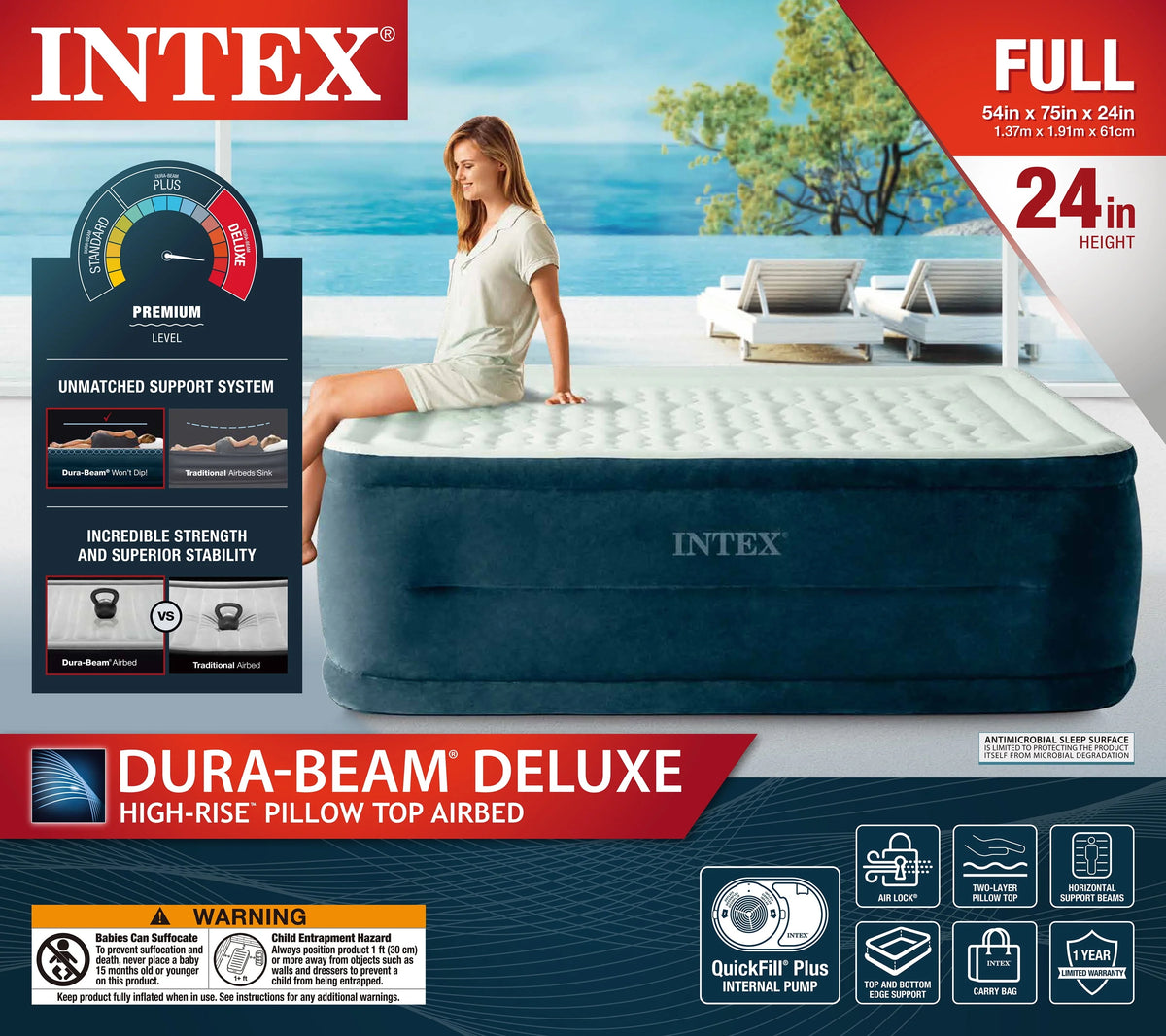 Queen Airbed Mattress with Internal Pump N540