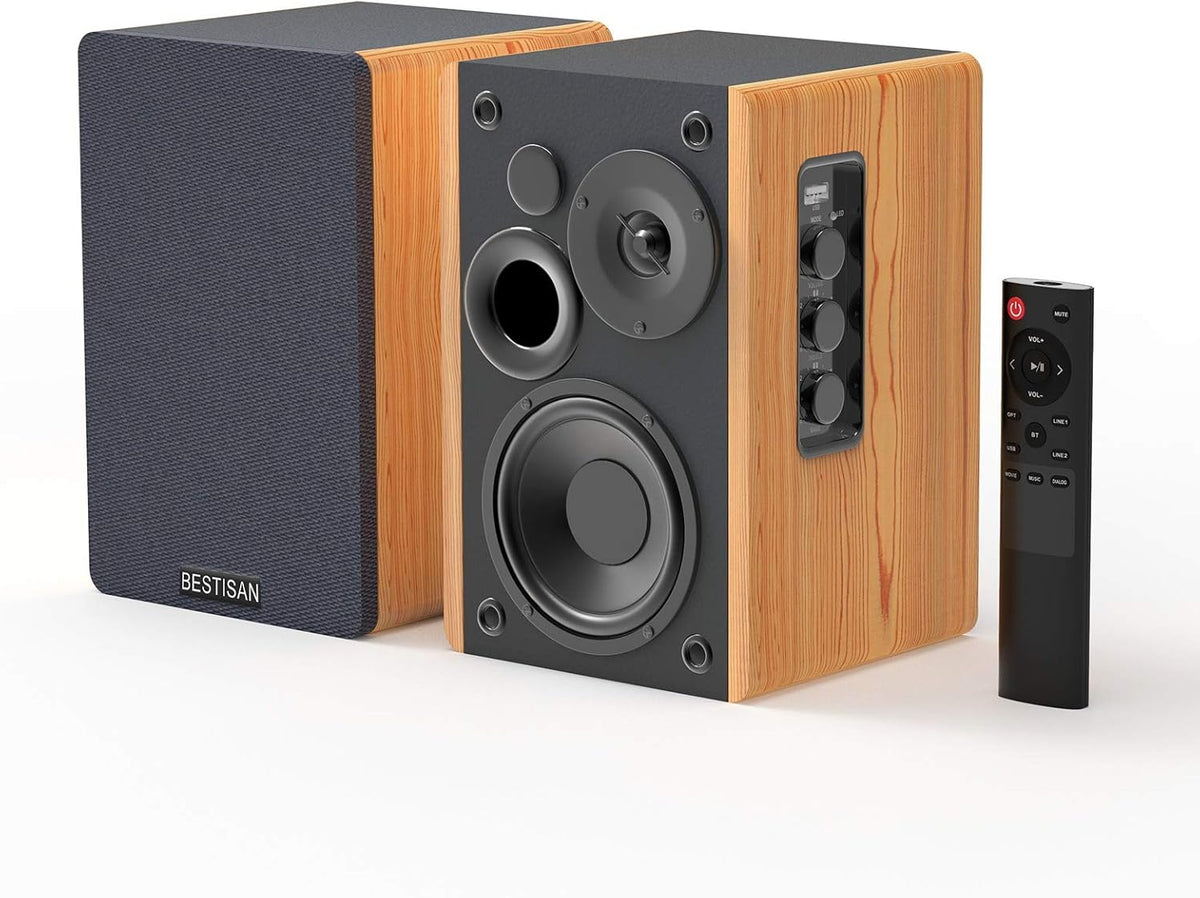 Bluetooth Bookshelf Speakers with Remote Control A7559