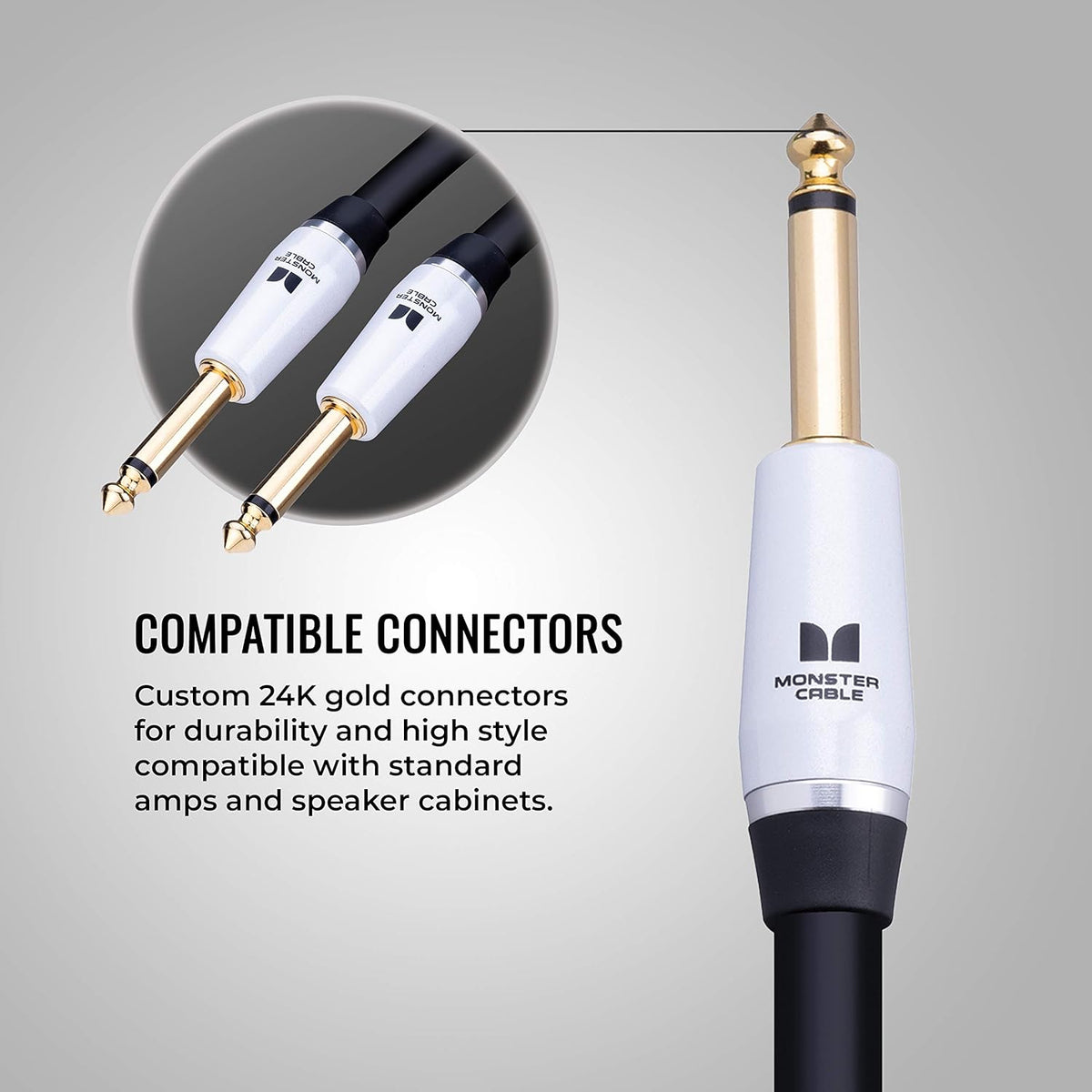 Speaker Cable 6 ft Straight 1/4 Plugs D7603