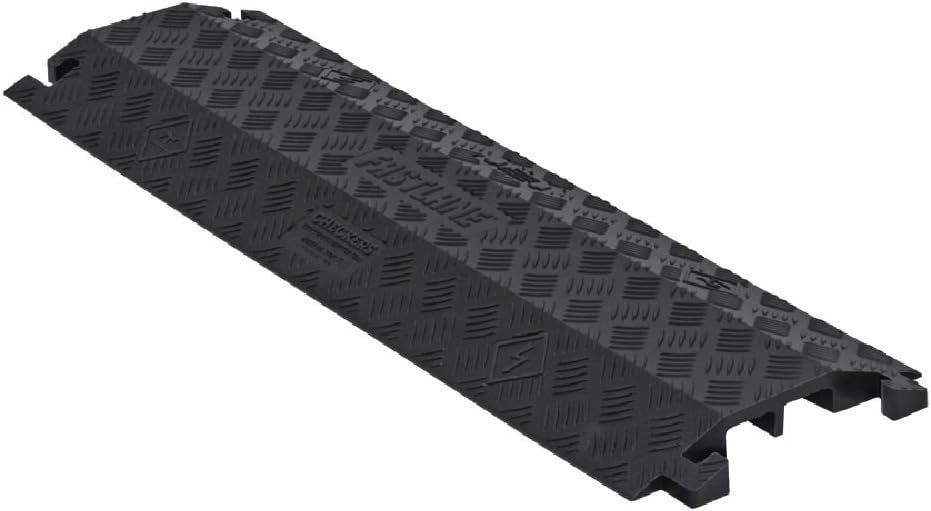 Black 2 Channel Polyurethane Cable Protectors R693