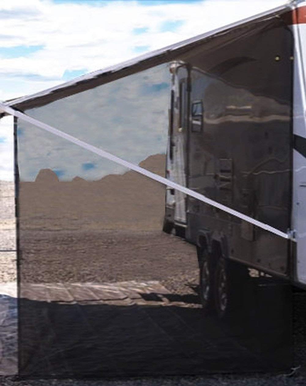 Brown 9'X7' Mesh RV Awning Sun Shade H466649