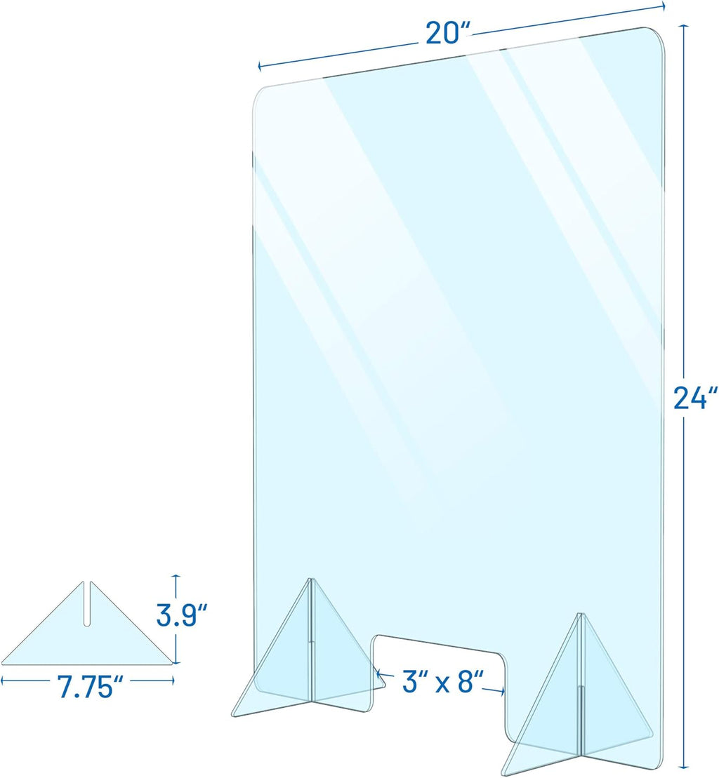 Plexiglass Sneeze Guard Shield for Counter D50357